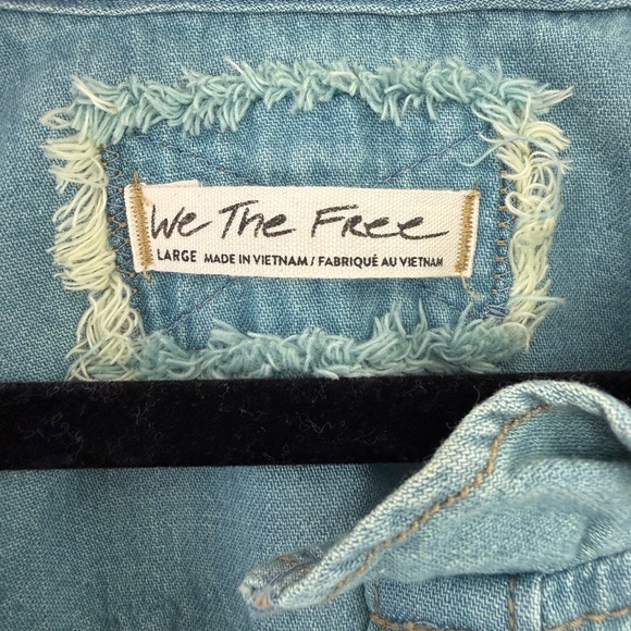 We the free - Louise Denim Ruffle Top - Picture 5 of 8